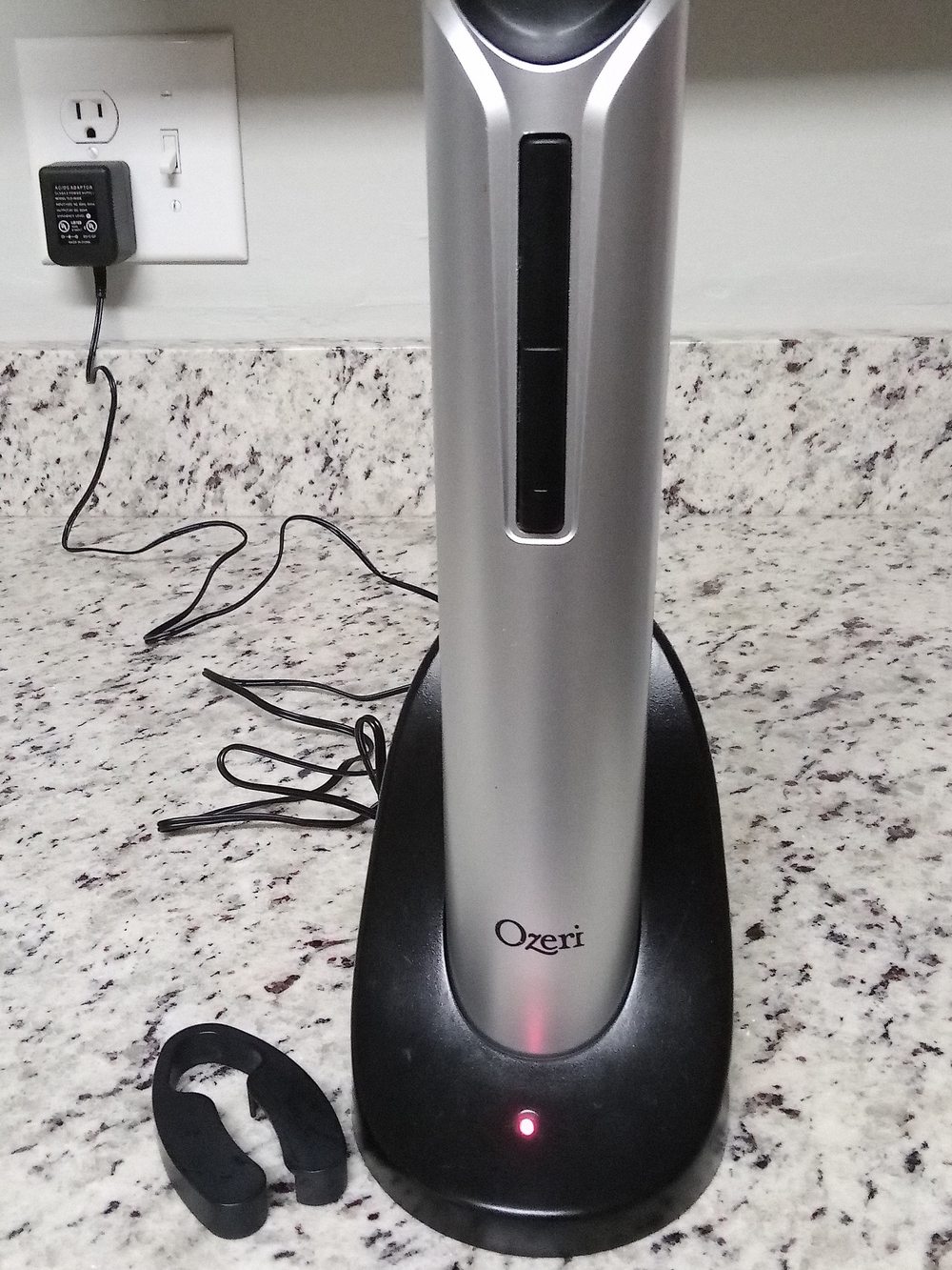 Silver Electric Wine Opener with Charging Base